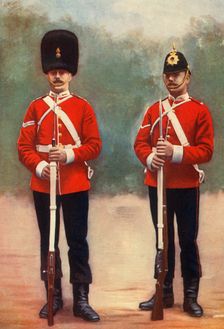 Northumberland Fusiliers (Corporal) and DurhamLight Infantry (Lance-Corporal) 1901. Creator: Gregory & Co