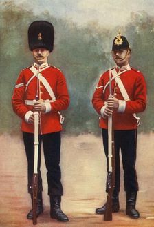 Northumberland Fusiliers (Corporal) and DurhamLight Infantry (Lance-Corporal) 1901. Creator: Gregory & Co
