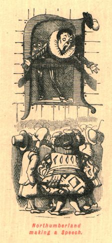 Northumberland making a Speech 1897. Creator: John Leech