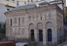 Northwest facade and apse, Cristo de la Luz Shrine, Toledo, Castile-La Mancha, Spain, 2022. Creator: LTL