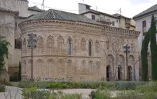 Northwest facade and apse, Cristo de la Luz Shrine, Toledo, Castile-La Mancha, Spain, 2022. Creator: LTL