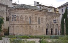 Northwest facade and apse, Cristo de la Luz Shrine, Toledo, Castile-La Mancha, Spain, 2022. Creator: LTL