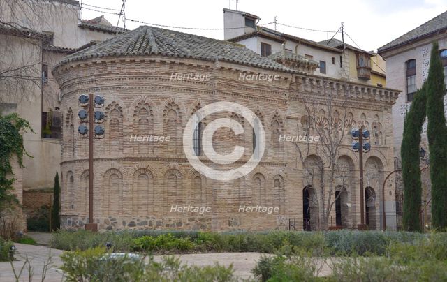 Northwest facade and apse, Cristo de la Luz Shrine, Toledo, Castile-La Mancha, Spain, 2022. Creator: LTL.