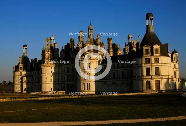 Northwest façade, Castle of Chambord, Loire Valley, France, 16th century (2019). Creator: Unknown.