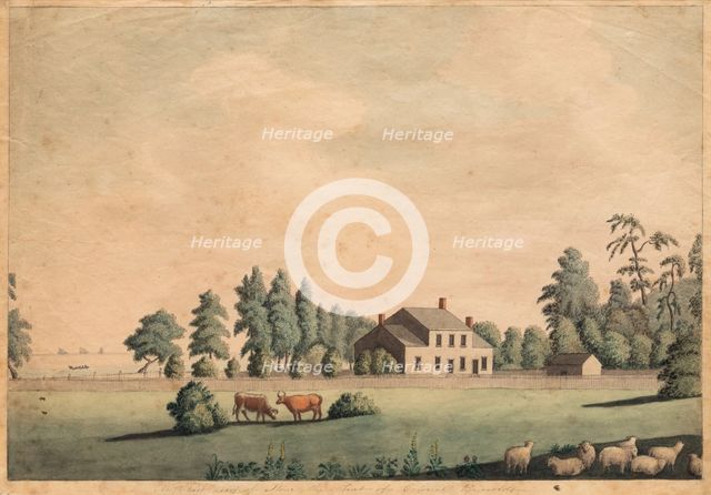 Northeast View of Stowe, the Seat of Colonel Reynolds, between 1784 and 1864. Creator: Catherine Reynolds.