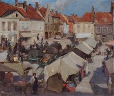 Northern European Market Scene, c1872-1910. Creator: George Davidson