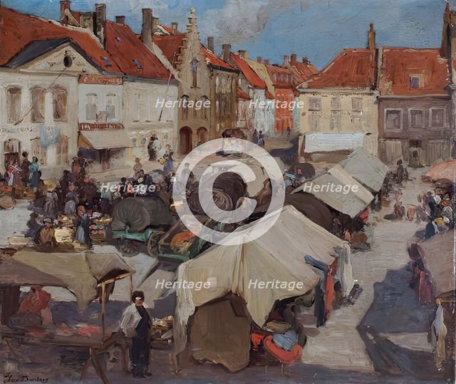 Northern European Market Scene, c1872-1910. Creator: George Davidson.