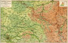 Northern France Illustrating the Western Campaign 1914, (c1920). Creator: John Bartholomew & Son