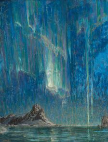 Northern Lights. Study from North Norway. Creator: Anna Katarina Boberg