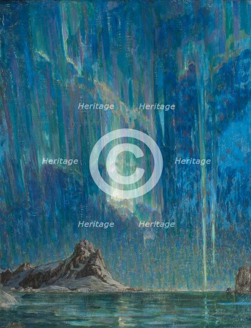 Northern Lights. Study from North Norway. Creator: Anna Katarina Boberg.