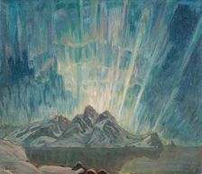 Northern Lights. Study from North Norway. Creator: Anna Katarina Boberg