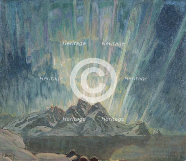 Northern Lights. Study from North Norway. Creator: Anna Katarina Boberg.