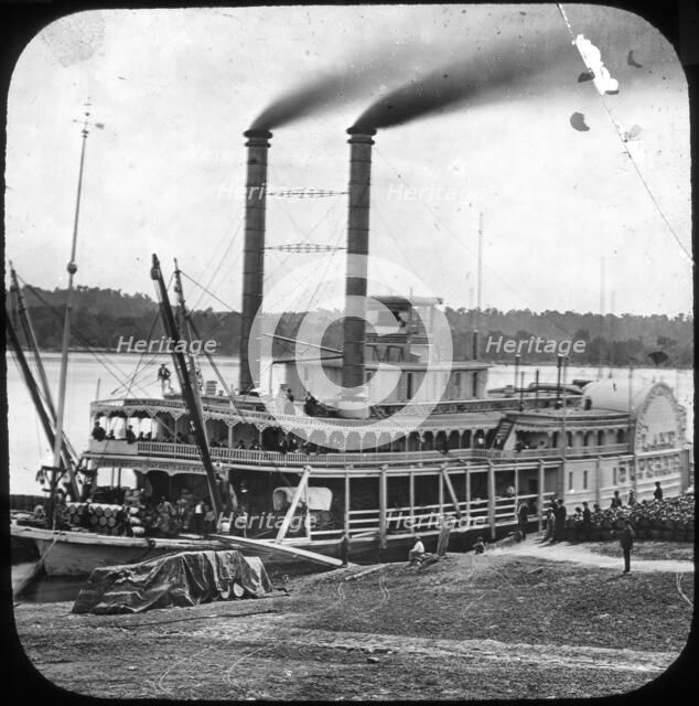 Northern Line Packet Company paddle steamer 'Lake Superior', USA, c1870s(?). Artist: Unknown