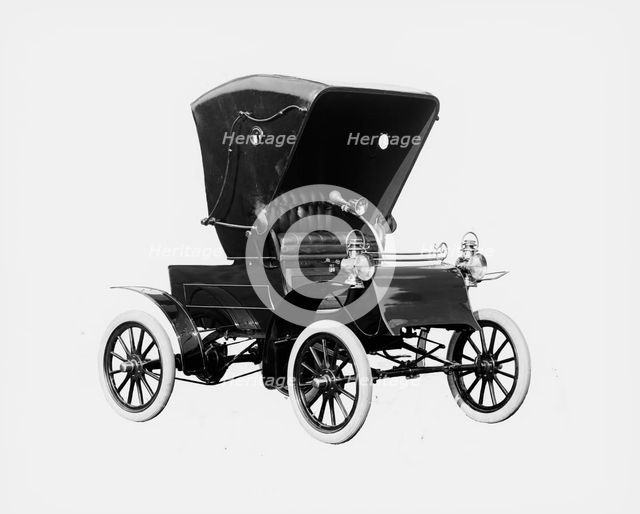 Northern Manufacturing Company automobile, front-quarter view with top, between 1900 and 1910. Creator: William H. Jackson.