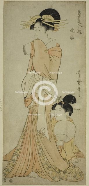 Northern Quarter (Hokkoku), from the series "Three Amusements of Contemporary..., c. 1800. Creator: Kitagawa Utamaro.