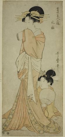 Northern Quarter (Hokkoku), from the series "Three Amusements of Contemporary..., c. 1800. Creator: Kitagawa Utamaro