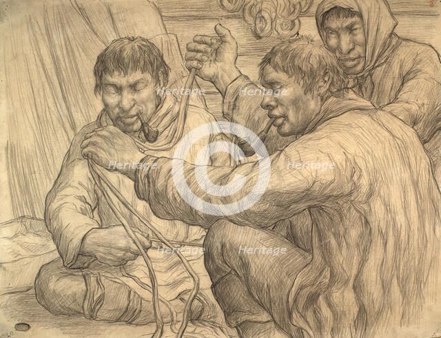 Northern types, 1928. Creator: Dmitrii Innokent'evich Karatanov.