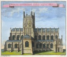 Northern view of the church of Great Malvern Great Malvern Priory, Worcestershire, 1730. Artist: Joseph Dougharty