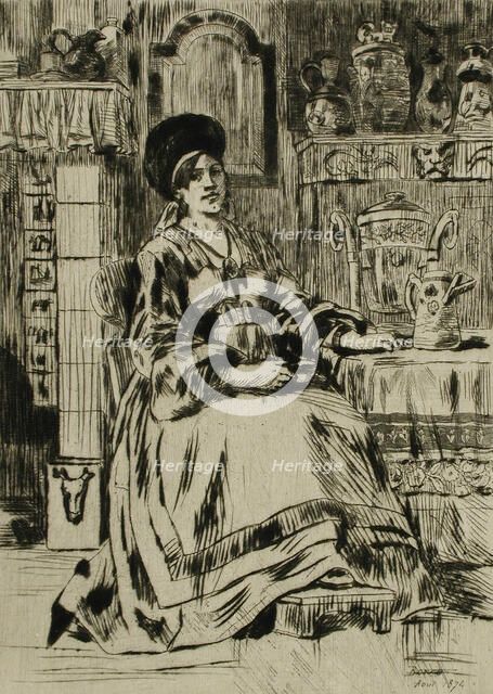 Norvégienne, 1874. Creator: Félicien Rops.