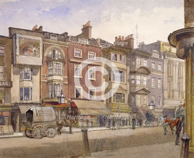 Nos 412-418 Strand, Westminster, London, 1887. Artist: John Crowther