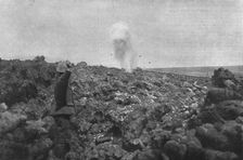 Nos officiers et nos soldats au combat; dans la Meuse, devant Fleury, en septembre..., 1916. Creator: Unknown