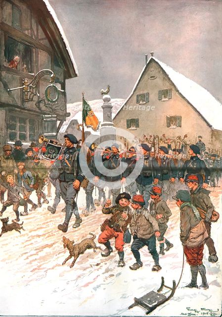 ''Nos chasseurs en Haute-Alsace (Saint-Amarin)', 1915 Creator: Georges Bertin Scott.