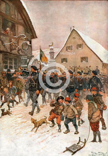'Nos chasseurs en Haute-Alsace (Saint-Amarin)', 1916. Creator: Georges Bertin Scott.
