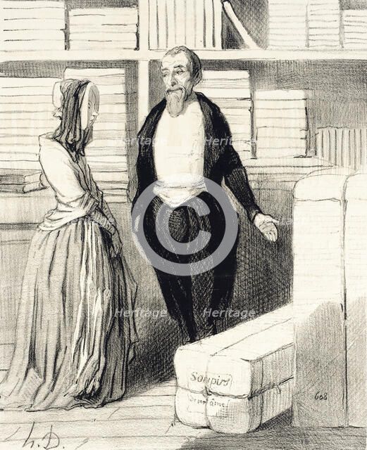 Nos comptes sont faciles a établir.., 1844. Creator: Honore Daumier.