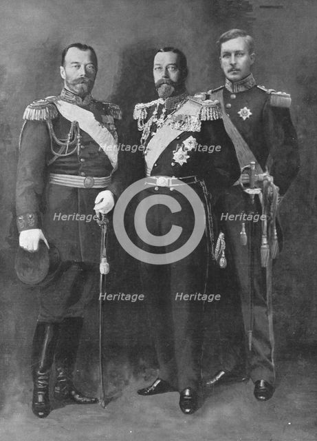 'Nos Grands Allies; Nicolas II, George V, Albert I Roi des Belges', 1914. Creator: Unknown.