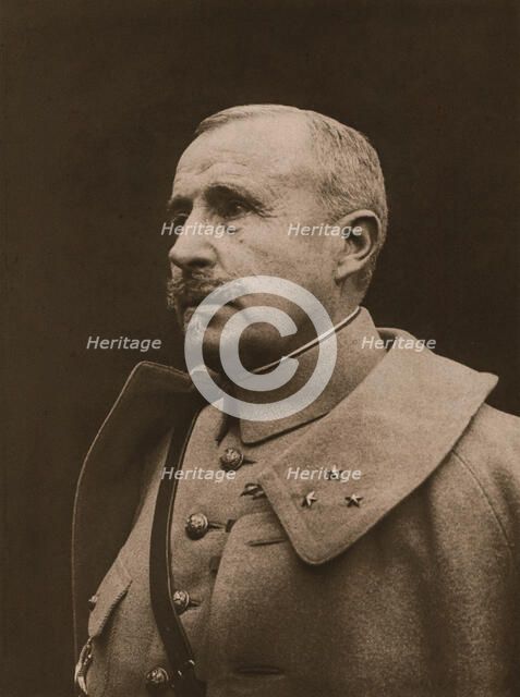 'Nos Grands Chefs; Le general Nivelle, commandant en chef du 16 decembre 1916 au 15 mai 1917', 1917. Creator: François Cogné.