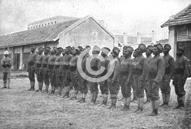 'Nos recrues de trois parties du monde; En Oceanie: les premiers tirailleurs indigenes..., 1916(1924 Creator: Unknown.