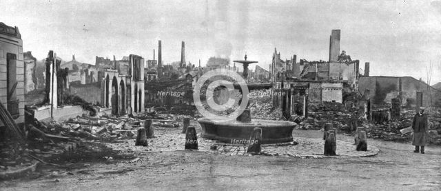 'Nos regions Devastees; Les ruines de Sermaize-les Bains', 1914. Creator: Unknown.