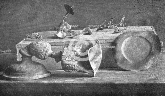 ''Nos regions Devastees; Profanation: le calice de l'eglise de Maurupt', 1914. Creator: Unknown.