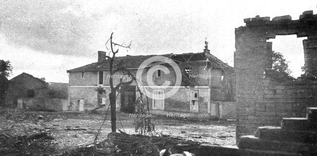 ''Nos regions Devastees; Une cour de ferme dans la vallee de l'Ornain', 1914. Creator: Unknown.
