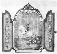 Nos soldats internes en Suisse et le pape Benoit XV; Triptyque offert au pape Benoit XV..., 1916. Creator: Francis de Jongh II