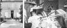 Nos villes a sac; Une ville de la rue Saint-Martin et l'angle de son salon 1918. Creator: Unknown