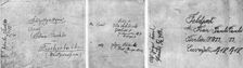 Nos villes a sac; Adresses fixees sur des caisses d'objets voles que des soldats se..., 1918. Creator: Unknown