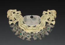 Nose Ornament with Decapitators and Human Heads, c. 100-300. Creator: Unknown