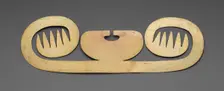 Nose Ornament with Lateral Extensions in Suggesting Whiskers, Wings, or Fish Barbels, A.D. 1000/1500 Creator: Unknown