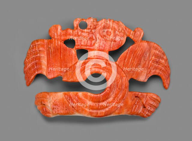 Nose Ornament in the Form of an Long-Nosed Saurian with C-shaped Body, A.D. 800/1200. Creator: Unknown.