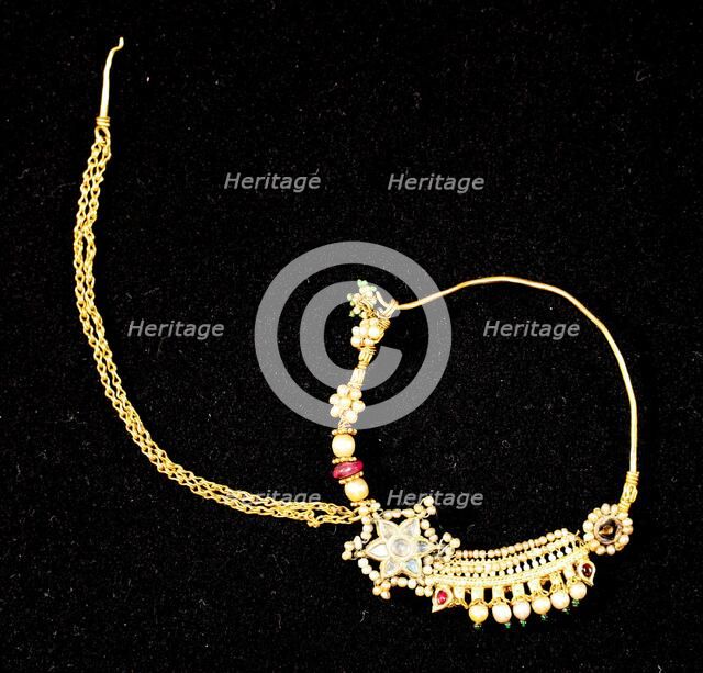 Nose Ring (Nath), 19th century. Creator: Unknown.