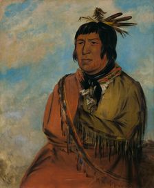 Na-pów-sa, Bear Traveling at Night, a Chief, 1830. Creator: George Catlin
