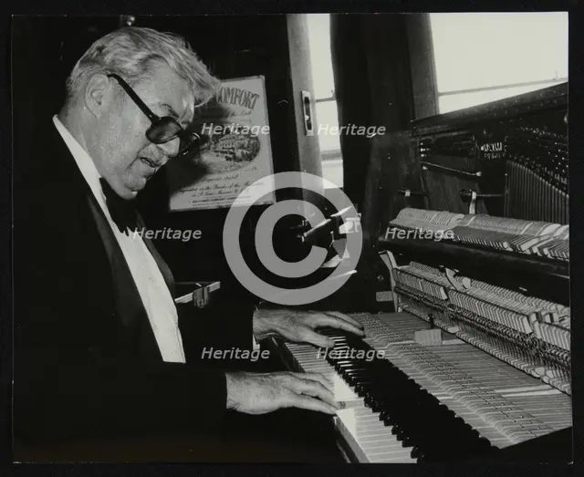 Nat Pierce at the piano, London, 1984. Creator: Denis Williams.