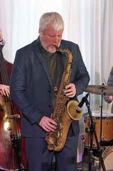 Nat Steele Quartet with Grant Stewart, Watermill Jazz Club, Dorking, Surrey, 4 Feb 2020. Creator: Brian O'Connor