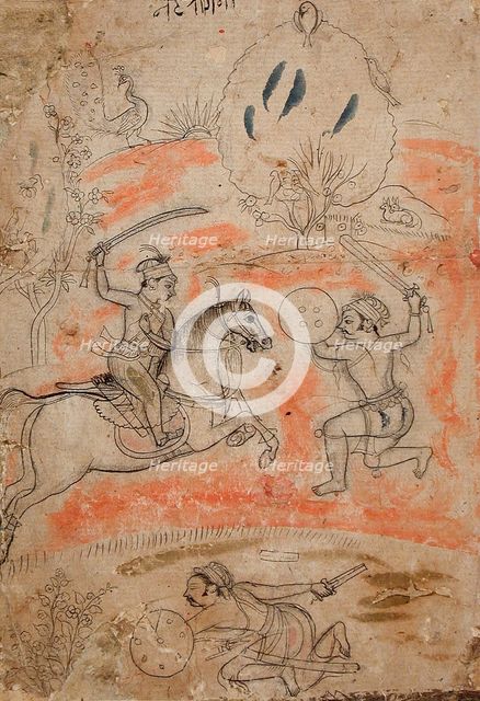 Nata Ragini, Folio from a Ragamala (Garland of Melodies), c1675. Creator: Unknown.
