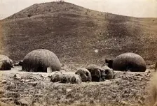 Natal, South Africa: traditional kraal huts, 19th century. Creator: Unknown