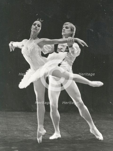 Natalia Bessmertnova and Alexander Godunov in the Ballet Swan Lake, 1970s.