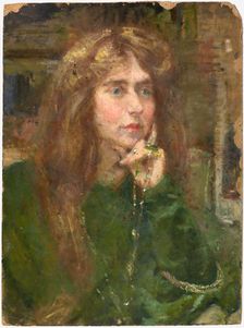 Natalie with Necklace, ca. 1900. Creator: Alice Pike Barney