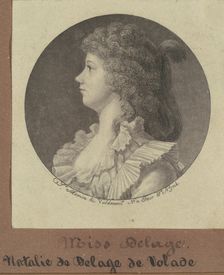 Natalie Marie Louise Stephanie Beatrice Delage de Volude, 1796. Creator: Charles Balthazar Julien Févret de Saint-Mémin