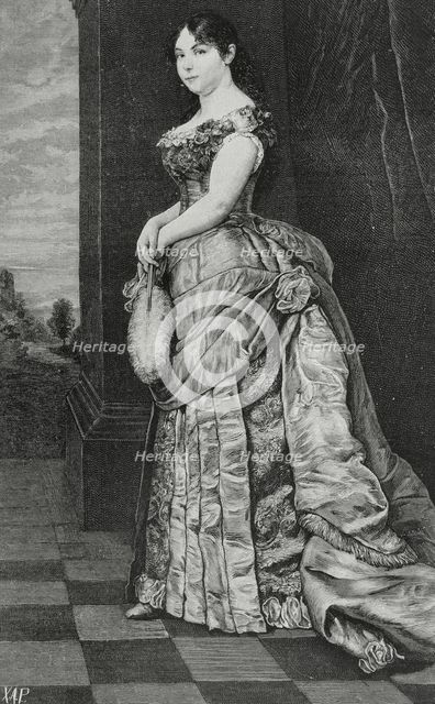 Natalie of Serbia, (1859-1941), Queen of Serbia (1882-1889) as the wife of the king Milan I, 1883. Creator: Unknown.